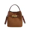 Bolso tipo cubo liso, simple y casual, bolso de hombro para mujer, nuevo estilo 2026, adecuado para el trabajo y los desplazamientos, un bolso cruzado moderno y elegante