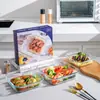 Travessa de Vidro para Assar, Resistente a Altas Temperaturas, Adequada para Forno e Micro-ondas, Louça Doméstica para Cozinhar Peixe no Vapor, Arroz Assado, Bolinhos, Peixes Grelhados