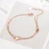 Pulsera Romántica de Moda Amor Eterno para Mujer Creativa Versátil Pulsera de Cristal de Circonita Moda Fresca Pequeña Joyería para Mano