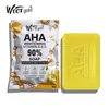 Bolsa de Jabón Transfronteriza Jabón en Bolsa Cúrcuma Jabón de Frutas Aha Arbutina Aclarador Hidratante Limpiador Exfoliante Purificante de Piel 80g