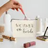 Bolsa de Maquiagem Folhas Pôr do Sol Boho Estampa Retrô Laranja Azul Design Divertido de Comida Bolsa de Armazenamento