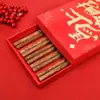Palillos de Año Nuevo Palillos de Madera para Alitas de Pollo Caja de Regalo 10 Pares Caja de Regalo de Sándalo Rojo Embalaje Año del Caballo Palillos de Madera Sin Pintura Sin Cera
