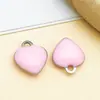 Acero Inoxidable Esmalte Goteo de Aceite Forma de Corazón Colgante DIY Hecho a Mano Pendiente Llavero Accesorio de Joyería Materiales