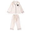 Pijama de Seda Gelo para Meninas Primavera e Outono 2026 Novo Modelo Conjunto de Loungewear de Manga Longa de Verão para Alunos do Ensino Médio Conjunto de Duas Peças