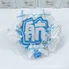Serie Azul Marca de Celebridad Tela No Tejida Adornos Colgantes Reflectantes, Imprescindible para Fans de la Industria del Entretenimiento, Mini Colgantes Lindos