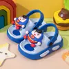 Pantuflas de EVA con tacto suave para niños, de verano, con dibujos animados, lindas, antideslizantes, para interiores, baño, suela gruesa, ligeras, sandalias para bebé