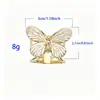 Fivela de Broche para Lenço de Seda Esmaltada Borboleta Vazada Retrô Simples Unissex Versátil Anel de Fixação para Acessório de Lenço/Lenço de Cabeça/Xale