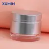 En Stock Xumin Cosmetics Tarro de Crema de Doble Capa 30g Botella Dispensadora de Crema Facial con Tapa de Hombro Alta 50g Botella de Crema Ps Blanco Mate