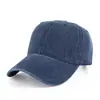 Boné de Baseball de Algodão Lavado com Bordado Transfronteiriço e Personalização de Logotipo Impresso, Boné de Baseball Vintage de Brim Europeu e Americano para Verão Atacado