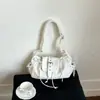 Bolsa plissada feminina 2026 nova de ombro único versátil grande capacidade bolsa de mão bolsa de ombro moderna para o dia a dia bolsa de axila transfronteiriça