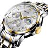 Reloj automático auténtico para hombre, versión coreana de alta gama, simple, luminoso, impermeable, con calendario, reloj de pulsera para hombre, al por mayor