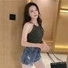 Estilo Coreano Estilo Chic Patrón Hueco Vintage Chaleco de Tirantes Pequeño de Punto Ropa Exterior Base Interior Chaleco Superior Verano Ropa de Mujer