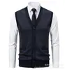 Chaleco de punto para hombre, suéter de punto sin mangas cálido para otoño e invierno, ajuste slim para hombre