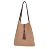 Bolso bandolera portátil tejido a mano con cuentas de ganchillo de algodón y orejas colgantes, venta al por mayor, ideal para fiestas de celebridades de Internet.