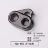 Hebilla de Resorte Metálica Hebilla de Cuerda de Doble Agujero Hebilla de Ajuste Hebilla Redonda de Aleación Accesorios Hebilla Elástica de un Agujero Hebilla de Nariz de Cerdo Mina Terrestre