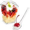 Amazon copa trapezoidal de plástico duro 150ml para postre copa para mousse copa para pudín copa para gelatina helado postre copa para helado