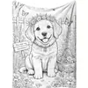 Manta DIY para Colorear Personalizada Transfronteriza Dibujo a Líneas Blanco y Negro Manta de Graffiti Manta de Pintura Interactiva Padre-Hijo para Niños Amazon