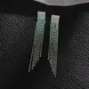 Pendientes Largos de Moda Transfronterizos con Pedrería y Borlas de Colores Estilo Callejero Elegante Joyería para Orejas de Mujer Multicolor Opcional E704