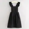 Delantal de cocina estilo francés, de manga larga, para uso doméstico, catering y trabajo; ropa de trabajo resistente al agua; adecuado para floristas y panaderos; se puede personalizar con diseños impresos