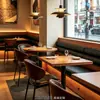 Conjunto de Mesa e Cadeiras para Bar de Charutos, Taverna, Restaurante, Cadeiras de Restaurante Ocidental, Mesas para Loja de Chá com Leite, Mesas e Cadeiras para Cafeteria