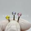 F136 Aleación de Titanio Rosca Externa Tres Puntas Bola de Zirconia Piercing de Labio Piercing de Lengua Piercing de Lóbulo de Oreja Joyería Estilo Popular de Moda