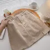 Saia Mini de Veludo Cotelê Cintura Alta Justa ao Corpo Feminina 2026 Outono Novo Estilo Moda Coreana Retrô Popular Linha A
