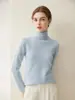 26 nuevos modelos de suéteres de cachemir 100% puro de prêt-à-porter de primera línea para mujer, camiseta base de punto de cuello alto, suéter de invierno