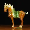 Adornos de Caballo de Cerámica Caballo de Tres Flores Mascota Apertura Inauguración Sala de Estar Oficina Accesorios para el Hogar Muebles