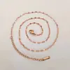 Acero de Titanio Cadena No Descolorante para Mujer Cadena de Labios Versátil Cadena en O Cadena para Clavícula Cadena Desnuda Cadena Simple Lisa Accesorios al por Mayor
