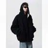 Sudadera con Capucha Versátil de Marca de Moda de Peso Pesado para Hombres y Mujeres Primavera Estilo Americano Corte Holgado Sudadera con Capucha para Parejas Estilo High Street Bloque de Color Chaqueta Casual