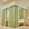 Cortina de Cama Blackout para Quarto de Casa, Dossel de Cama à Prova de Poeira do Chão ao Teto com Mosquiteiro Integrado, Estilo Princesa, Quente e Adequado para Meninas