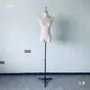 Vestido de noiva de veludo damasco modelo expositor para vitrine de loja de roupas femininas manequim de meio corpo ajustável suporte feminino