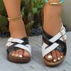 Zapatillas de Verano con Hebilla de Cinturón de Suela Gruesa Transfronterizas Europeas y Americanas Estilo Nuevo 2025 Sandalias de Boca de Pez Transfronterizas Europeas y Americanas Venta al por Mayor Talla Grande
