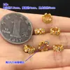 Plata de Ley S925 Chapada en Oro Completamente Diamantada Micro-Pavimentada Zirconia Separador Pulsera de Cristal Separador Pulsera Collar Accesorios Hechos a Mano para Manualidades