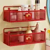 Estante de pared para baño Dopamine, montado en la pared, no requiere taladro, organizador de almacenamiento para lavabo, organizador para baño y cocina