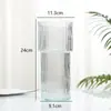 Jarrón de cristal en forma de cono, estilo ins nórdico, jarrón transparente grande y simple para bambú hidropónico, decoración de arreglo floral de escritorio y sala de estar
