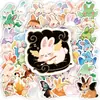 Compra directa transfronteriza de 56 lindos stickers de conejo de jade de peluche con grafitis para decorar cuadernos, botellas de agua y álbumes de fotos