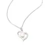 Collar con Forma de Corazón Europeo y Americano Plata de Ley 925 Colgante de Perla con Forma de Corazón para Mujer Accesorios de Plata Elementos Transfronterizos Oro Rosa