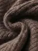Pantalones de Punto de Lana Pura para Mujer, Otoño e Invierno 2025, Canalé Grueso con Bolsillos, Corte Holgado, Shorts de Cintura Alta para Ropa de Exterior
