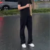 Pantalones casuales de pierna recta estilo americano para hombre, nuevo modelo de verano 2026, que realzan la altura, adelgazantes, ligeramente acampanados, versátiles, holgados, largos