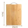 Tabla de cortar de bambú engrosada para uso doméstico, de doble cara, adecuada para cortar frutas, se puede usar como tabla de cortar de bambú y para extender masa