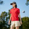 Polo de Seda de Hielo con Logo Imprimible Polo sin Costuras Camiseta de Solapa para Mujer Top de Manga Corta para Negocios de Verano para Mujer