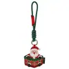 Llavero colgante de Navidad de cuero de dibujos animados, decoración de mochila, lindo juguete de muñeco de Papá Noel, regalo, venta al por mayor