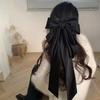 Nova Presilha de Cabelo Preta com Laço Grande Headwear Oversized Feminino Acessórios de Cabelo Fita Francesa Presilha de Mola