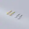 Pendientes de Plata S925 Estilo Coreano Estilo Fresco Mini Cuadrado Portapendientes Pendientes Simples de Diamante para Mujer G2289