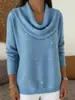 2026 Comercio Exterior Transfronterizo Sitio Independiente de Ropa para Mujer Amazon Aliexpress Otoño e Invierno Nuevos Tops y Suéteres de Color Sólido