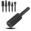 Set de 5 piezas de fresa rotatoria de forma especial para carpintería, cuchillo de talla en madera, cabeza de lijado para talla de madera y raíces, fresa rotatoria para repujado