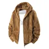 Tamanho Europeu Suéter Outono e Inverno Masculino Novo com Capuz Lã Polar com Zíper Jaqueta Forrada de Lã Tendência e Bonita Jaqueta de Imitação de Lã de Cordeiro