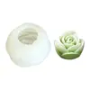 Molde de Silicona para Vela de Flor de Rosa DIY Día de San Valentín Piedra Aromática de Flor Yeso Resina Fundición Molde para Hornear Pasteles