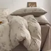 Nuevo Juego de Cama de Cuatro Piezas 2025 de Lino Puro de Alto Peso y Algodón Lavado Estilo Retro Textura de Lino Ropa de Cama